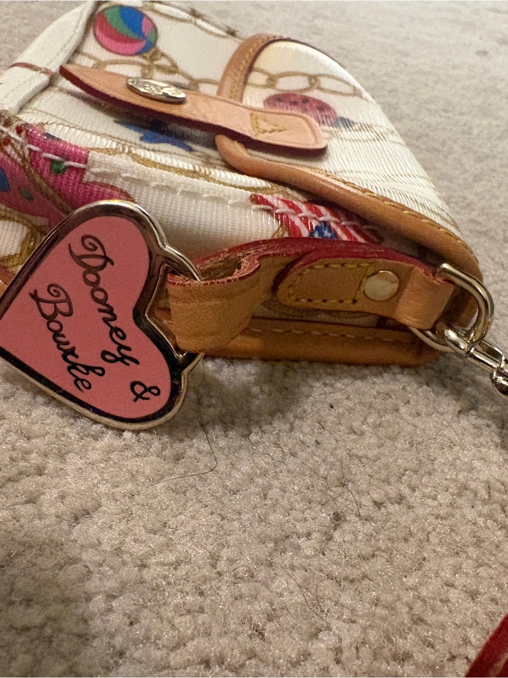 Dooney & Bourke Cream Multi-Print Small Wristlet - Picture 2 of 7